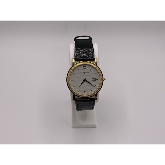 Wittnauer mens watch vintage 1983 Classic Slim Dress Watch Calendar Date